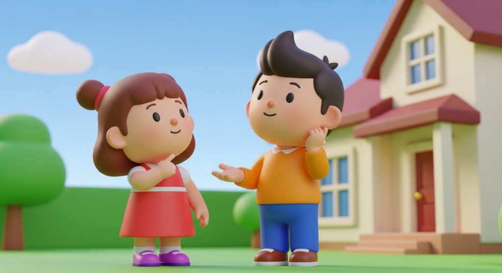 부모가 어린이보험 안내 자료를 함께 살펴보는 모습