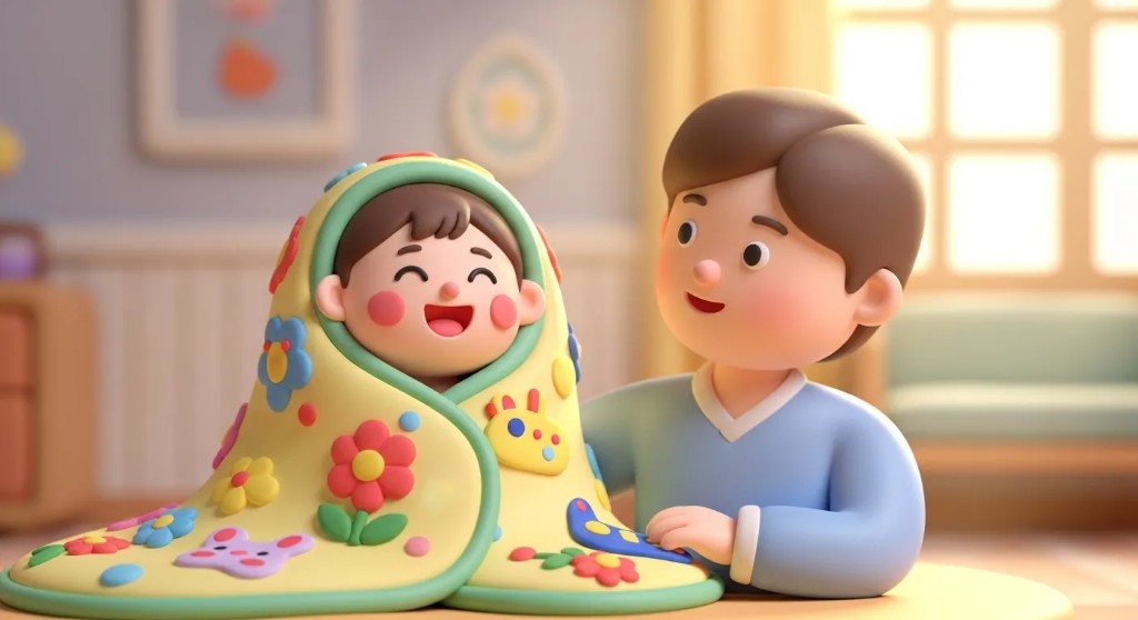 어린이보험비교사이트 — 아빠와 아이 어깨동무 일러스트